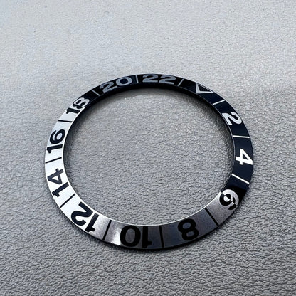 38mm Tai Chi style watch bezel insert in aluminum alloy for Omega Seamaster 600, sleek accessory.