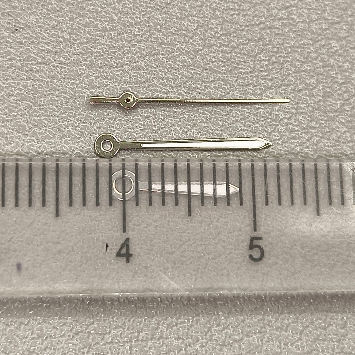 2 Sets/Pack Silver Trim Narrow Arrow Shape Watch Hands Set for Ronda 515 Movement