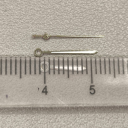 2 Sets/Pack Silver Trim Narrow Arrow Shape Watch Hands Set for Ronda 515 Movement