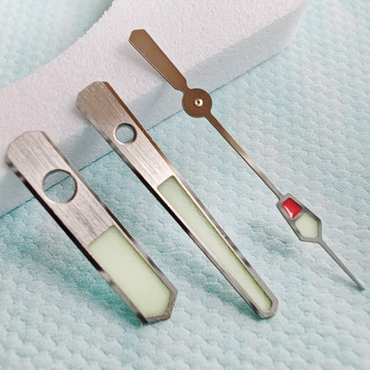 17mm C3 Super Green Lume stainless steel watch hands for SKX/SBBN NH35A/NH36A models.