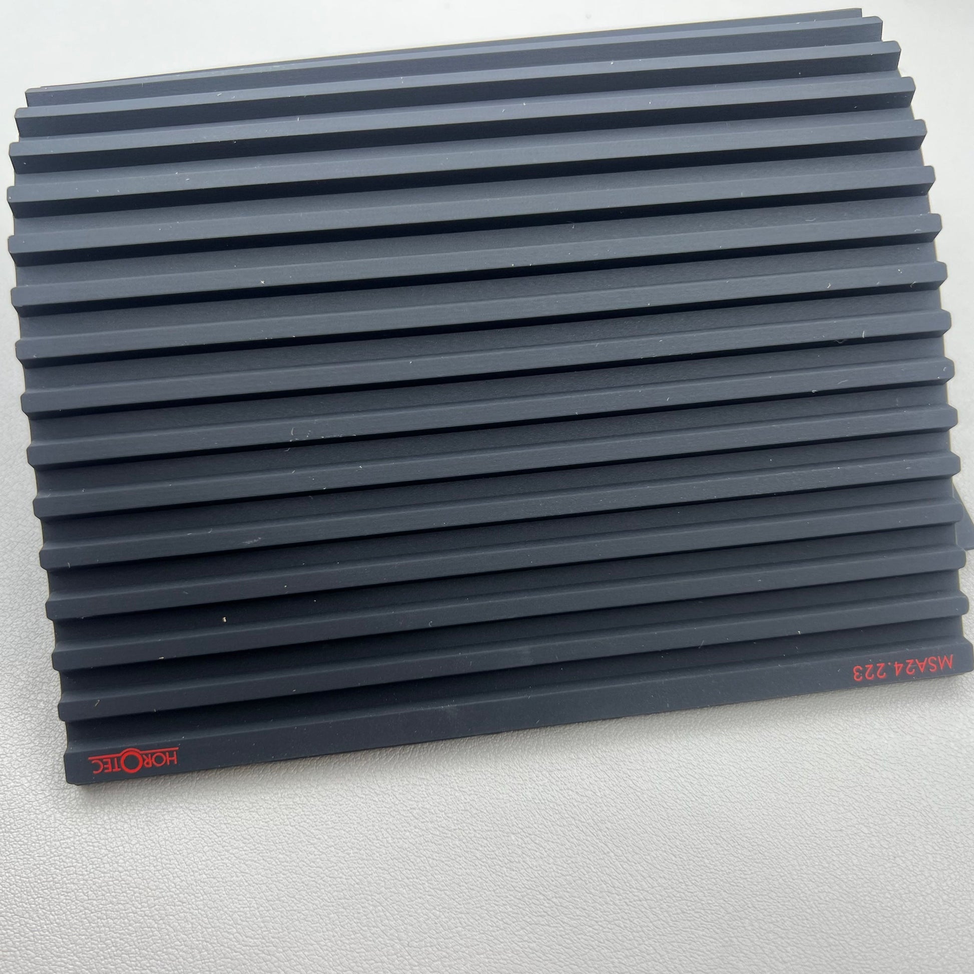 Swiss Horotec MSA24.223 black silicone anti-slip workbench mat with 32 compartments for watch accessories organization