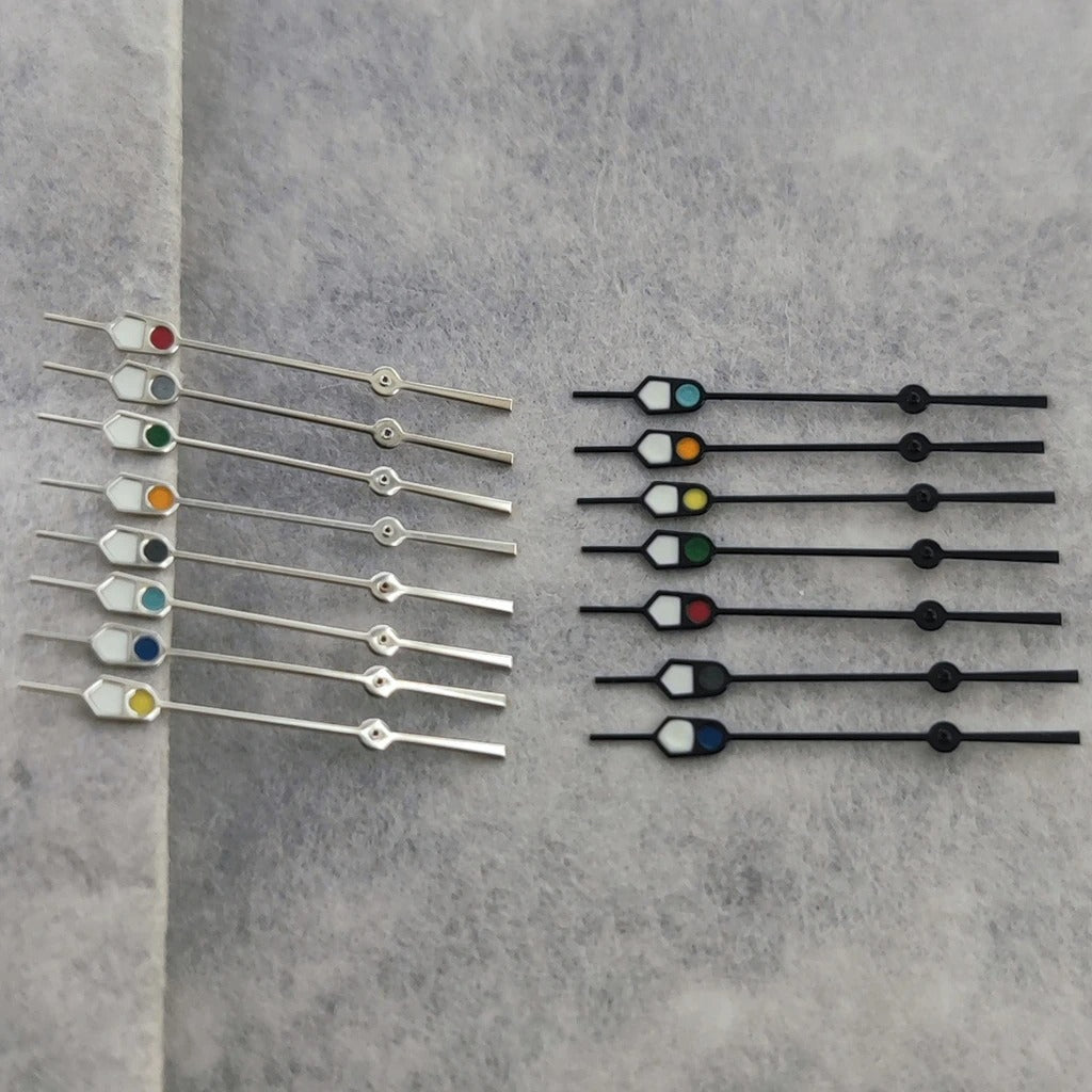 Watch Hands Silver Black For NH35 NH36 7S26 7S36 4R35 4R36 C3 Green Luminous