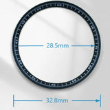 32.8*28.5*1.85mm Black Plastic Modified Diving Chapter Ring Watch Repair Parts
