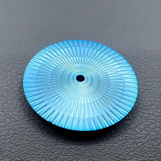 Ice Blue 28.5mm No Lume Watch Dial with Radial Finish for Miyota 8215