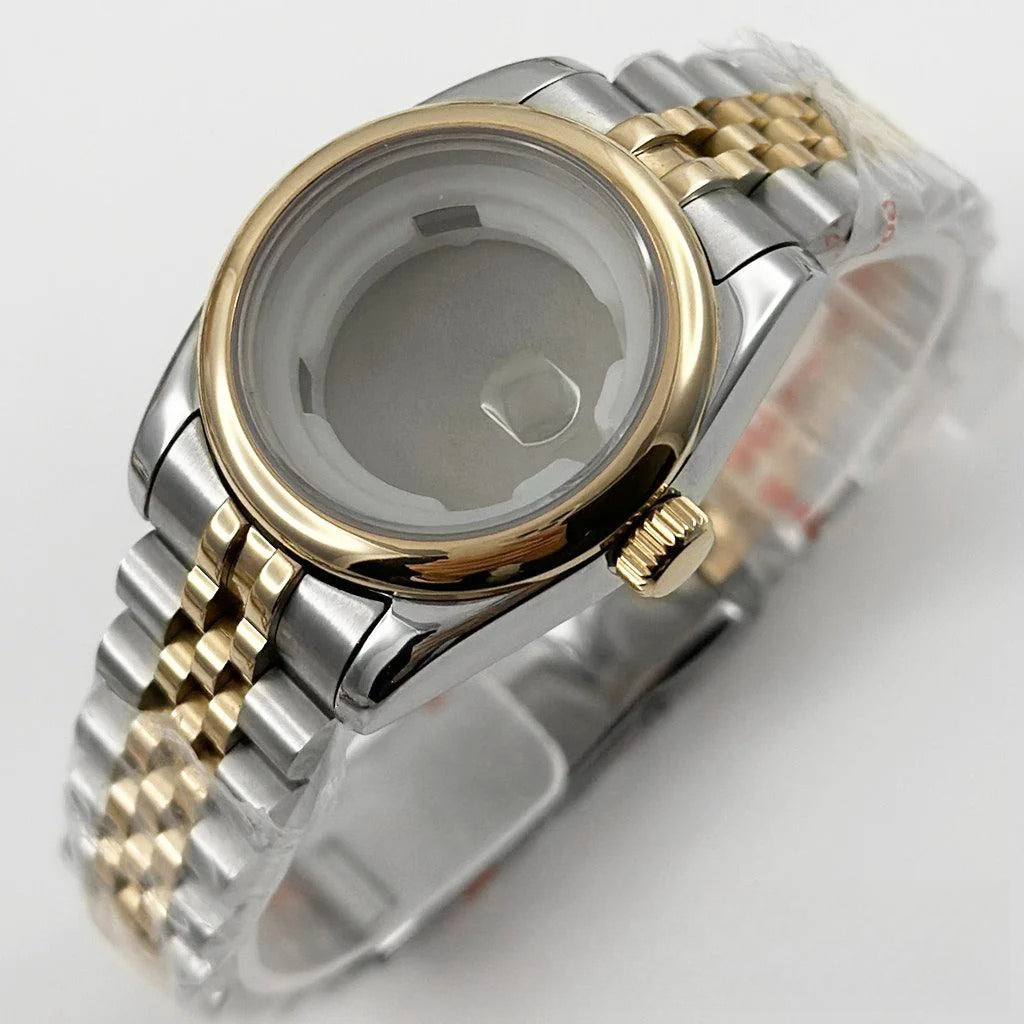 31MM Round Bezel Sapphire Glass Jubilee bracelet Watch Case Ladies Fit NH05 NH06