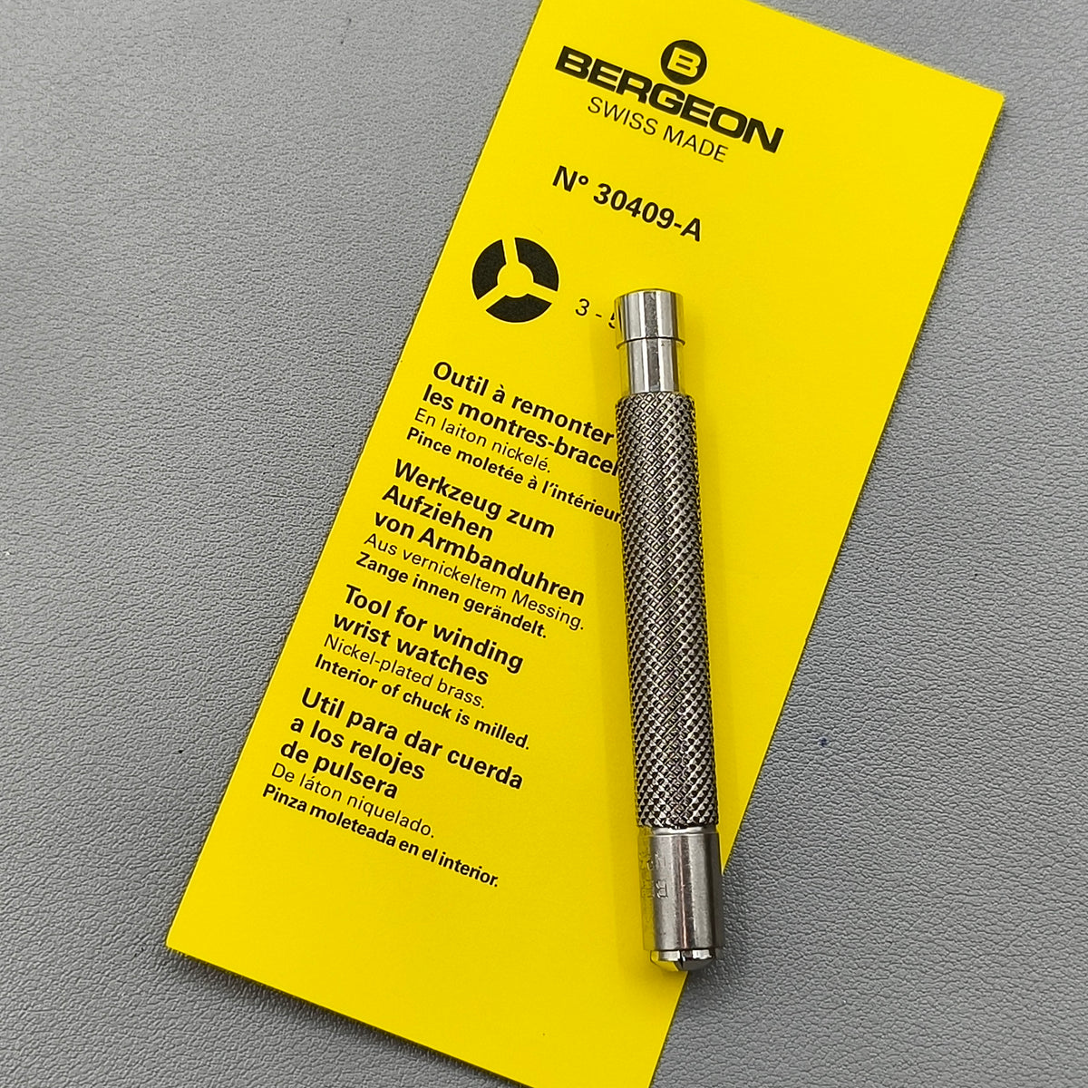 Swiss Bergeon 30409-A Watch Winding Winder Tool Suits Buttons 3-5 mm