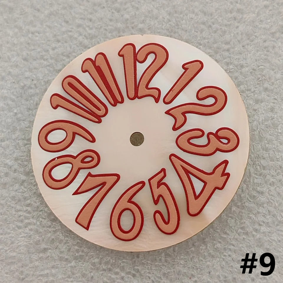 33.2mm Modified Enamel with Faint Luminous Large Watch Dials for NH35 Movement