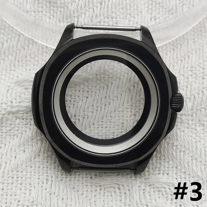 39MM 5ATM Stainless Steel Colorful Ring Sapphire Glass Cover for NH35 NH36 NH70