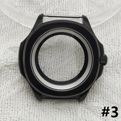 39MM 5ATM Stainless Steel Colorful Ring Sapphire Glass Cover for NH35 NH36 NH70