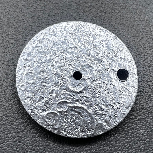 28.5mm lunar surface watch dial, compatible with NH35 NH36 movement, for precise timekeeping enhancement.