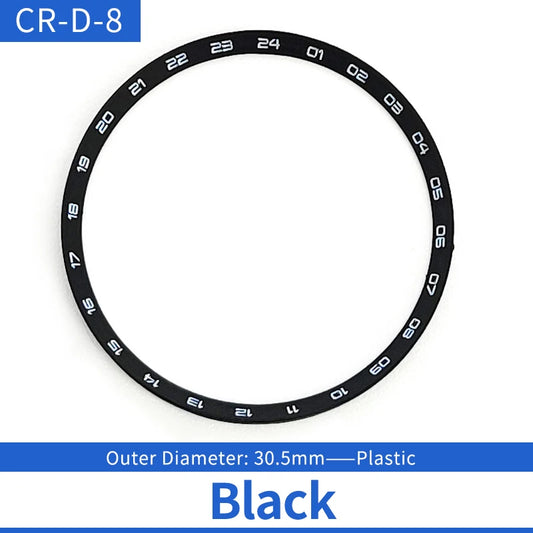 Modified Black Plastic Watch Chapter Ring Suitable For Skx007 NH35 NH36 Movement