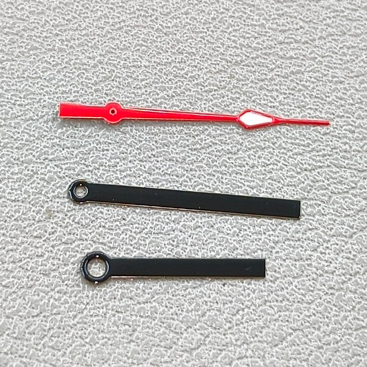 2 Sets Green Lume Black+Red Trim Watch Hand Set for Ronda 515 Quartz Movement