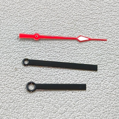 2 Sets Green Lume Black+Red Trim Watch Hand Set for Ronda 515 Quartz Movement
