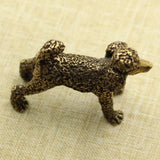 1pc Solid Copper Cute Dog Trinket Vintage Hand Carved Bronze Model Figurines