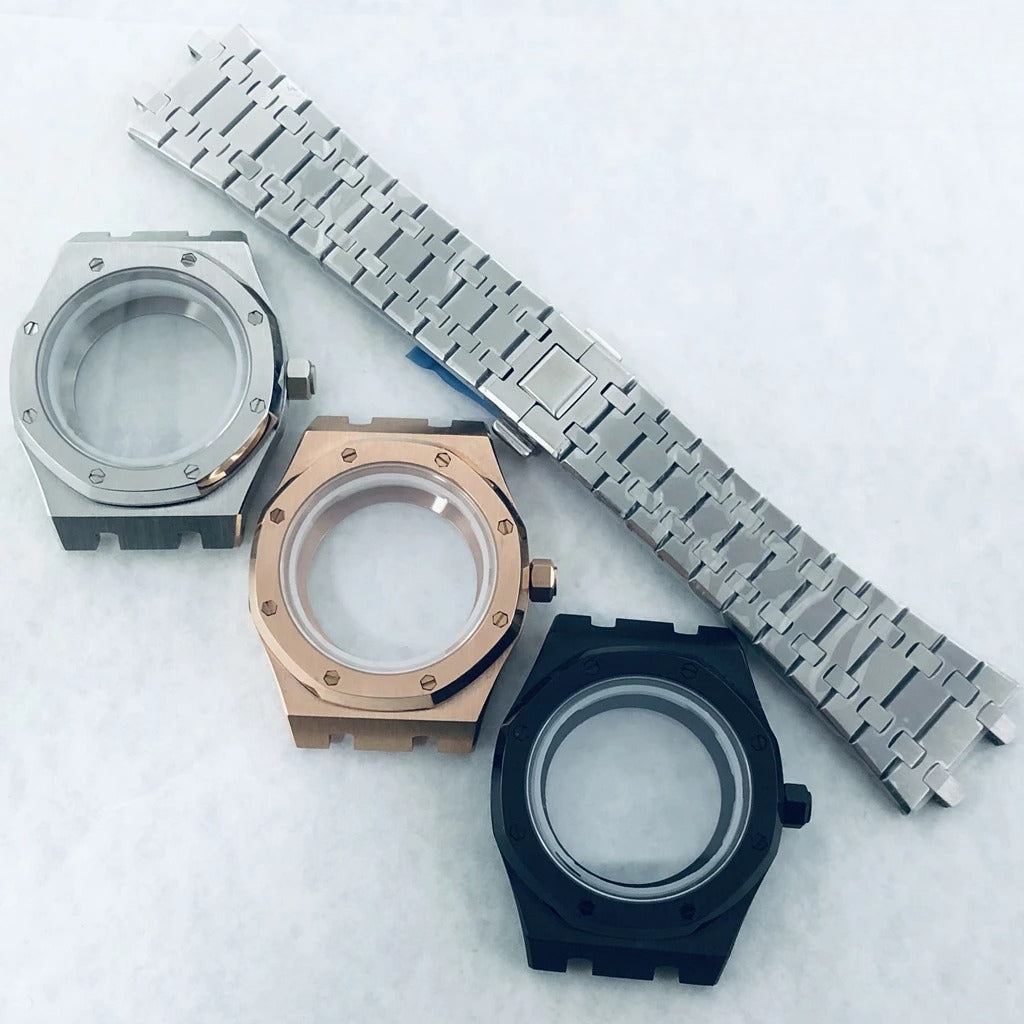 41mm AP Fit NH34 NH35 NH36 NH38 NH70 Transparent Back Sapphire Watch Case