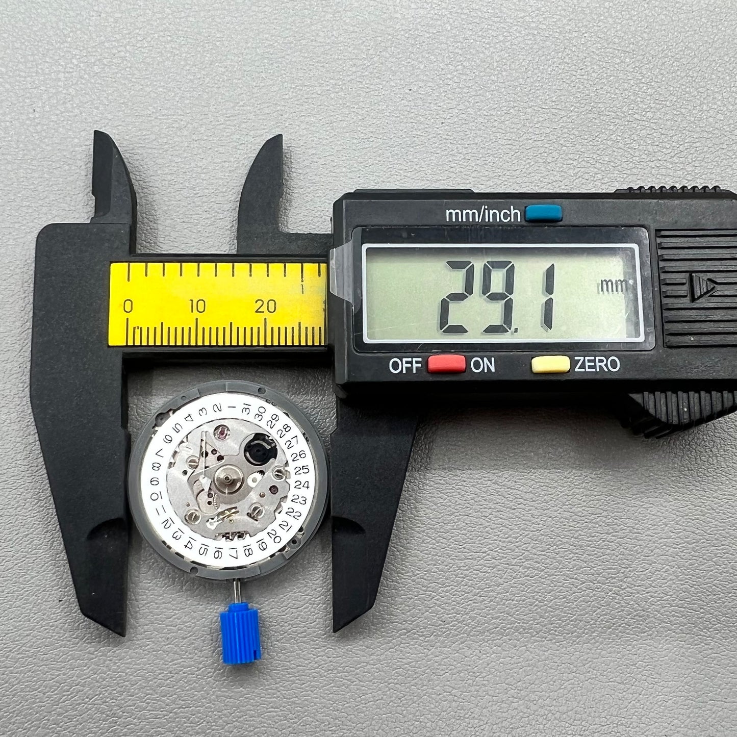 Seiko NH35 automatic watch movement displaying special font details with high accuracy craftsmanship.