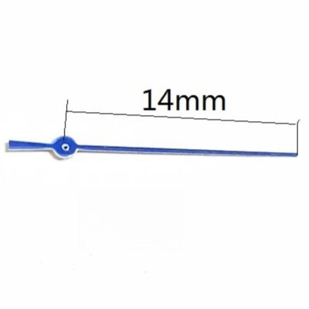 Set of 3 blue 14mm second hands for Miyota OS10 OS20 OS30 watch movements, precision parts.