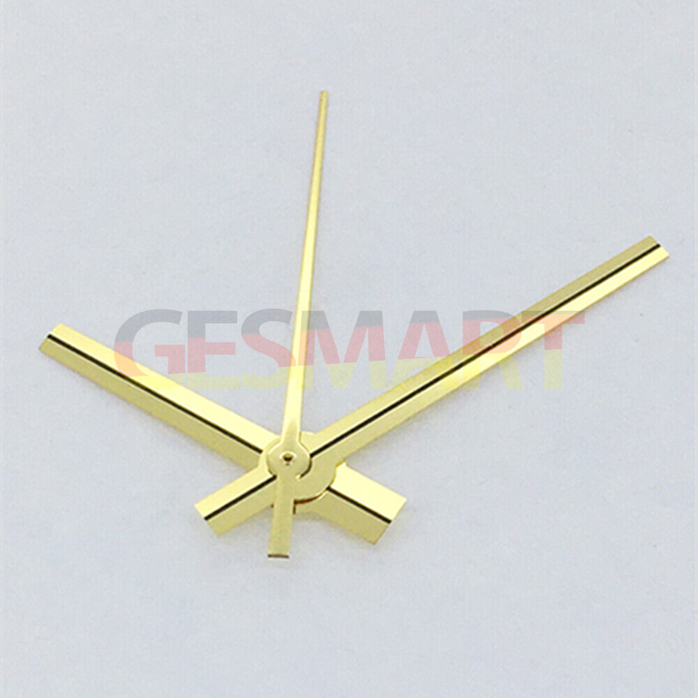Men's black polished watch hands with golden trim, compatible with Asian 8215/2813/8205 movements