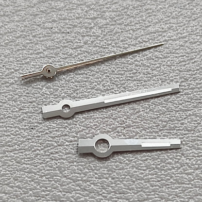 2 Sets/Pack Green Lume Matted Silver Trim Watch Hands for NH35 NH36 7S26 NH70 NH72