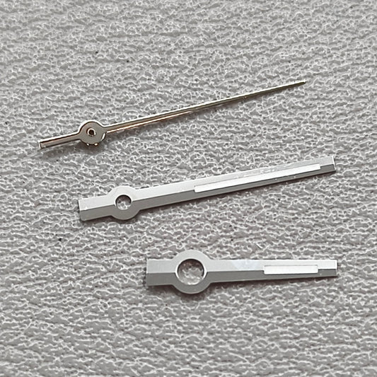 2 Sets/Pack Green Lume Matted Silver Trim Watch Hands for NH35 NH36 7S26 NH70 NH72