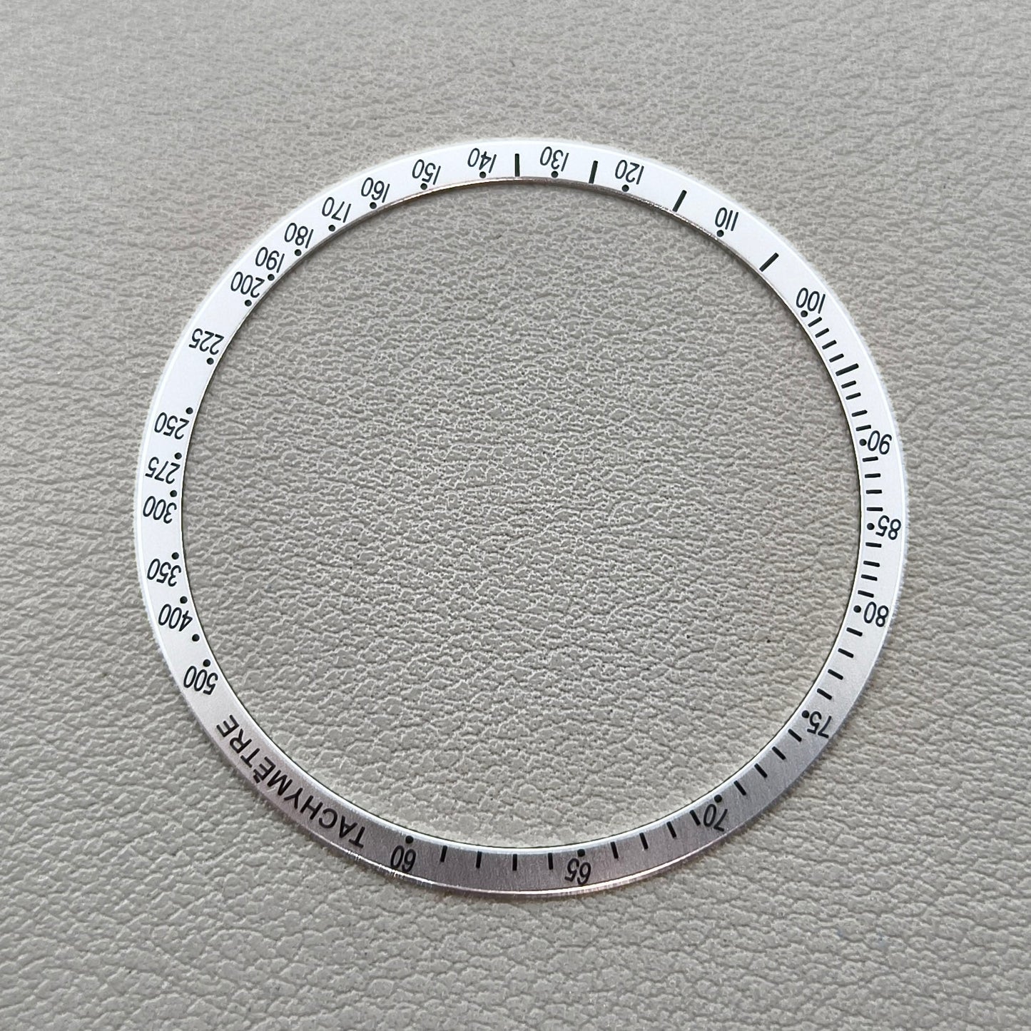 2 PIECES Ring+Black Font Watch Bezel Aluminum Alloy White for Omega Speedmaster