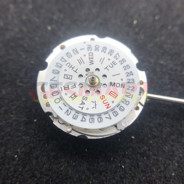 Miyota 6T51 silver plated automatic watch movement, precision Japanese mechanical accessory for watch repairs.