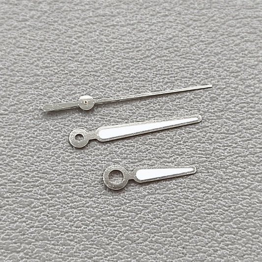 2 Sets Green Luminous Silver Trim Watch Hands for NH35A/NH36A/4R/7S Movement