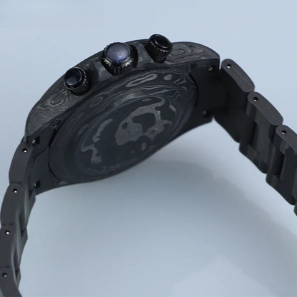 4130/VK63 Carbon Fiber Case 38mm, Carbon Fiber Bezel, Sapphire Crystal, 3ATM