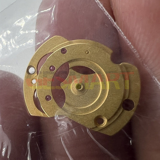 Golden automatic watch wheel bridge compatible with ETA2824 2834 2836 movements for precision repair.