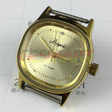 33mm China Made Manual Mechanical Watch 17 Jews Golden Dial Golden Square Case