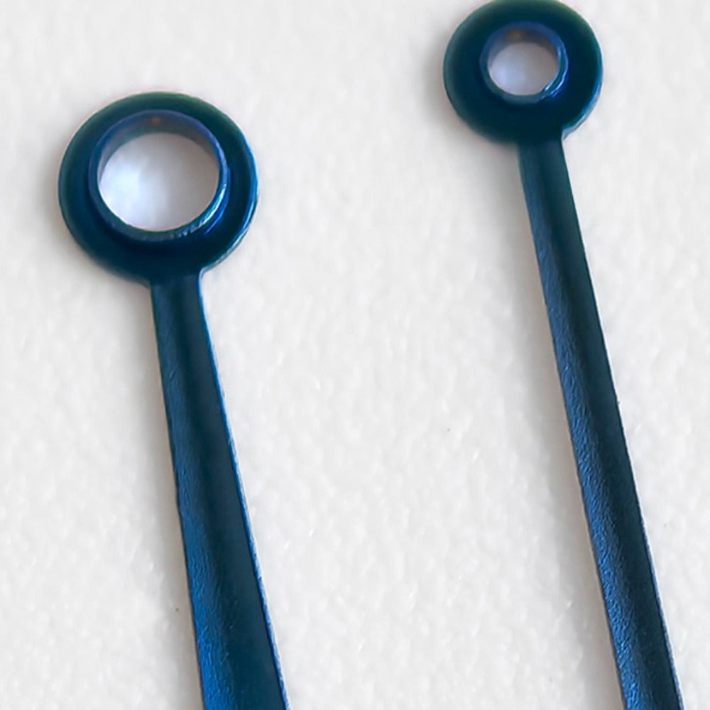 Burnt steel blue watch hand set, 6.5x10mm, for Blue Balloon Series W69011Z4690