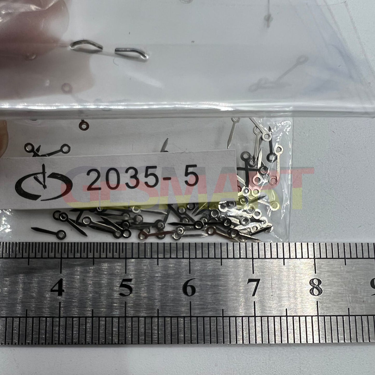 100 Sets 5mm Silber Sekundenzeiger Uhrzeiger für Miyota 2035 Quarzwerk