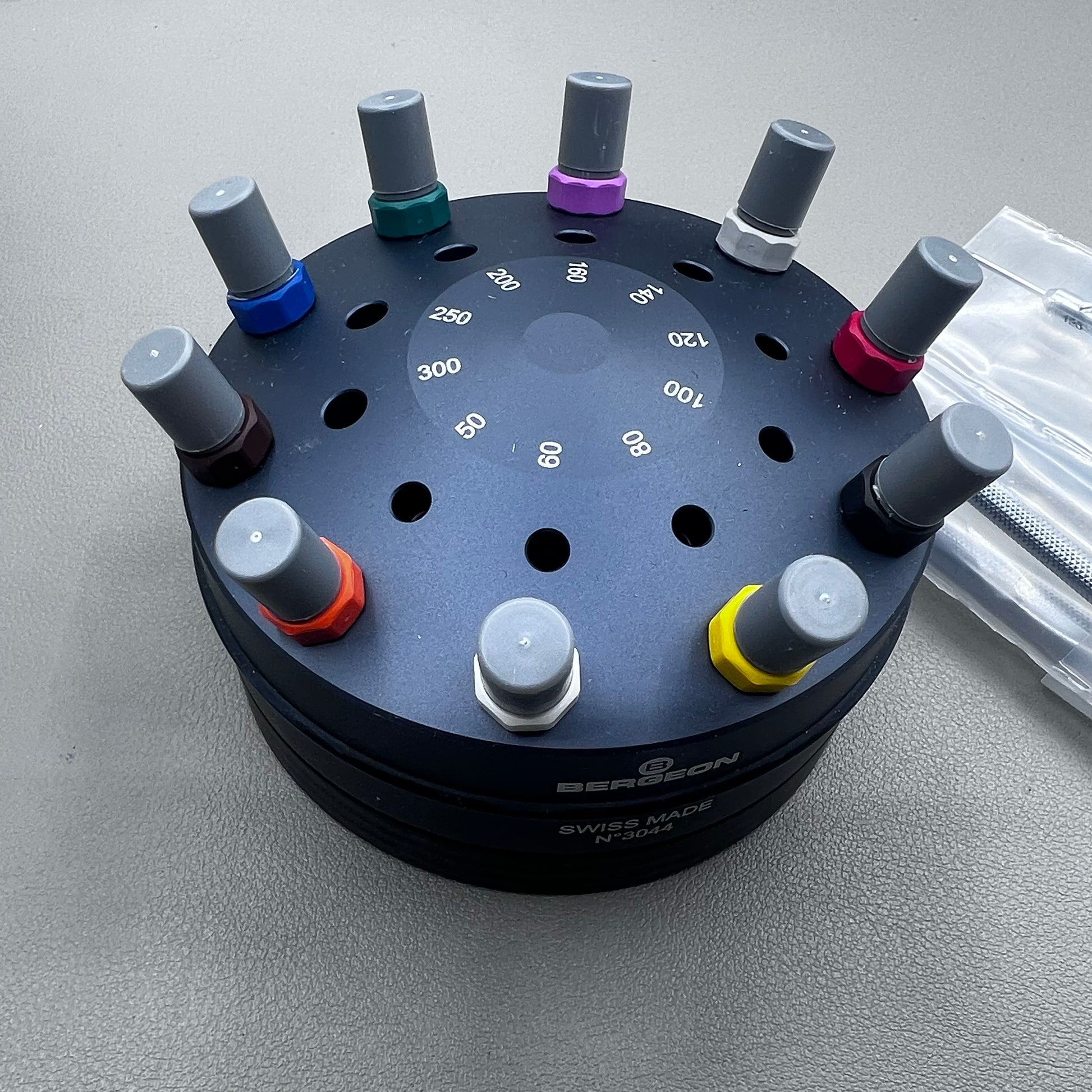Swiss Bergeon 3044-A watch screwdrivers set with rotating stand for precision watch repair tools