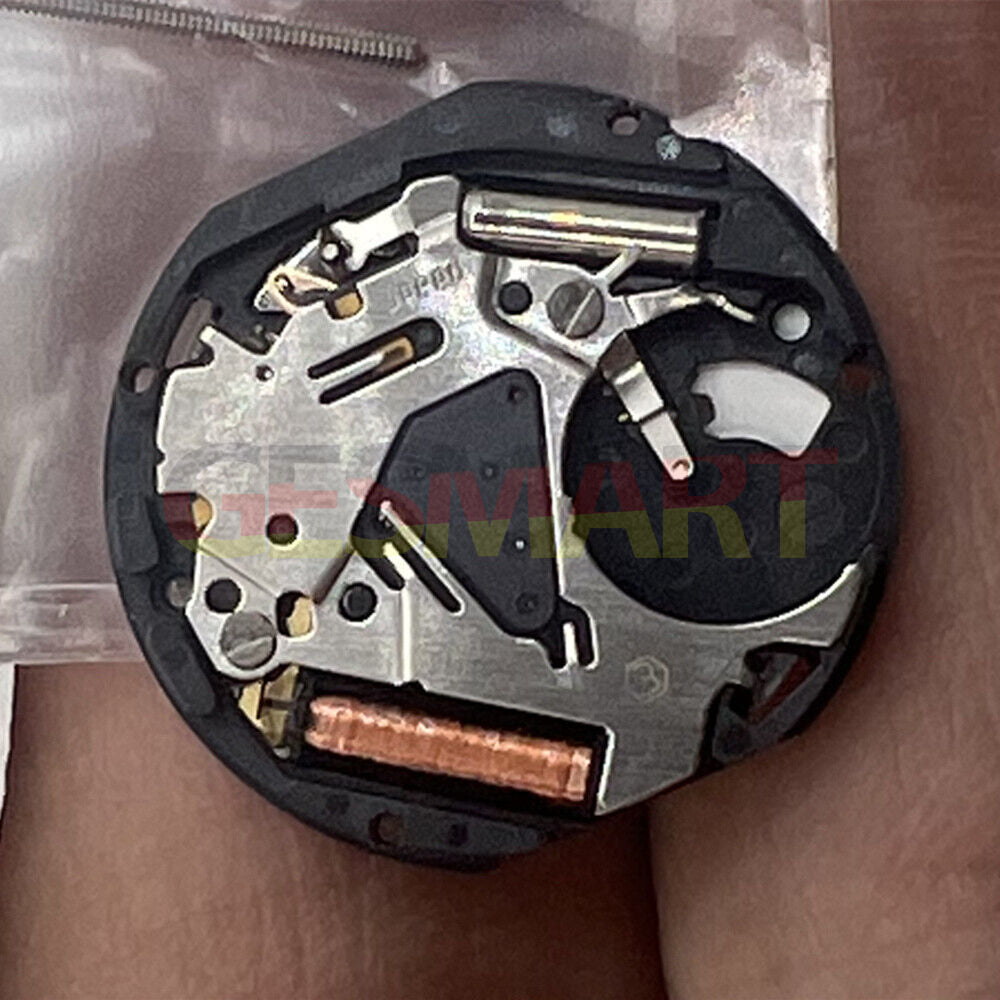 Hattori Epson TMI VX19 Quartz watch movement with date at 6, Japan made for precise timekeeping