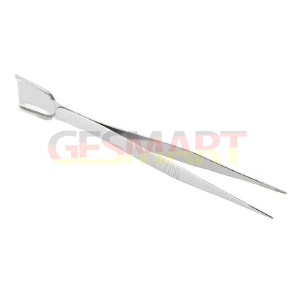 Jewelry Diamond Tweezers with scoop shovel for precise handling of stones and gems.