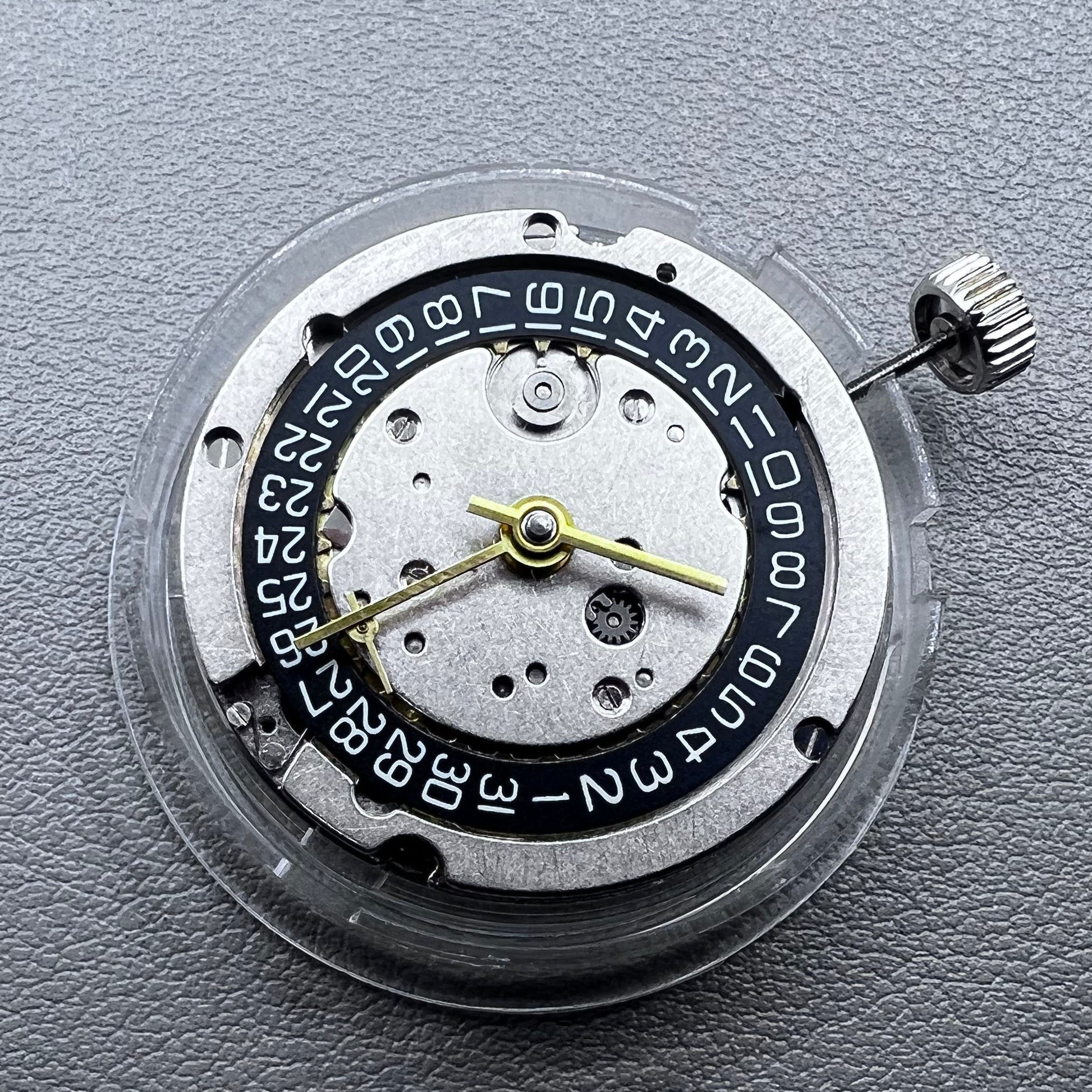 Seagull ST2557 GMT watch accessory with mechanical movement and black small second disk at 9 o'clock.