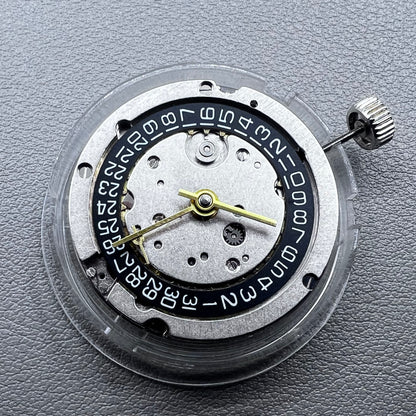 Seagull ST2557 GMT watch accessory with mechanical movement and black small second disk at 9 o'clock.