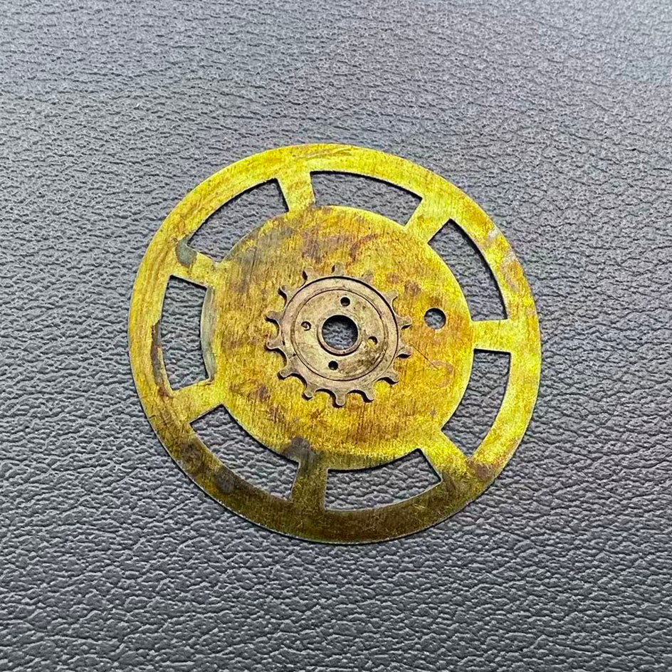 Red Plum Blossom date wheel for ETA 2834/2836/2846 watch movement, precision replacement part.