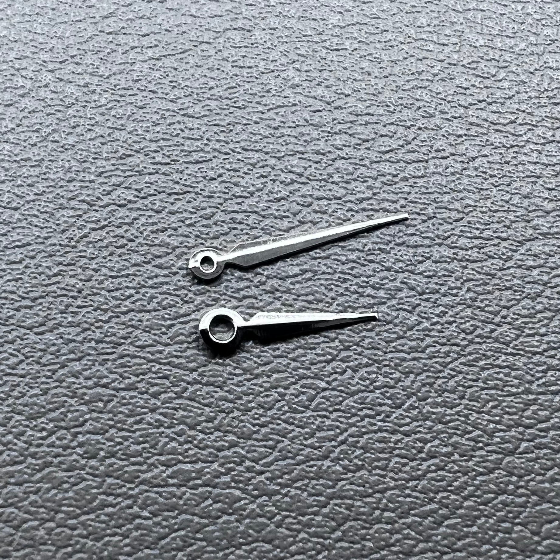 Dark silver watch hands set, 11x8mm, compatible with Ronda 763 762 751 1062 1063 movements, precision fit.