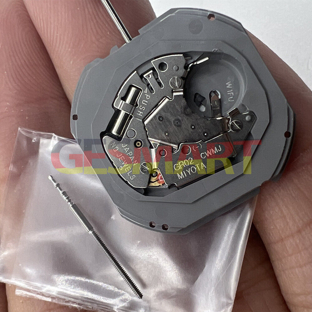 Miyota GR02 Japan quartz watch movement, precise replacement for 1S13 model, reliable timekeeping mechanism.