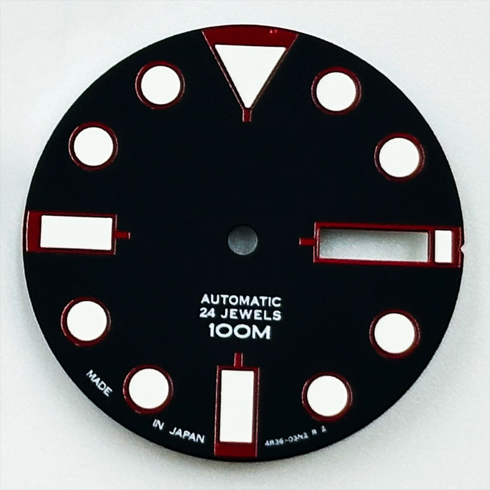 Red trim 28.5mm Datejust diving green luminous watch dial for NH35 NH36