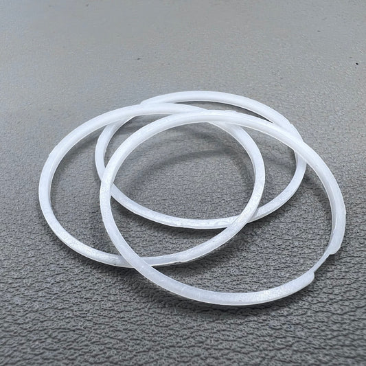 White cushion mount spacer rings set of 3 for 7009 movement watches, precision fit.