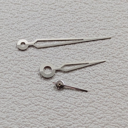 2 Sets Silver Trim Hollow Arrow Shape Watch Hands for Miyota 1L45 Quartz Movement