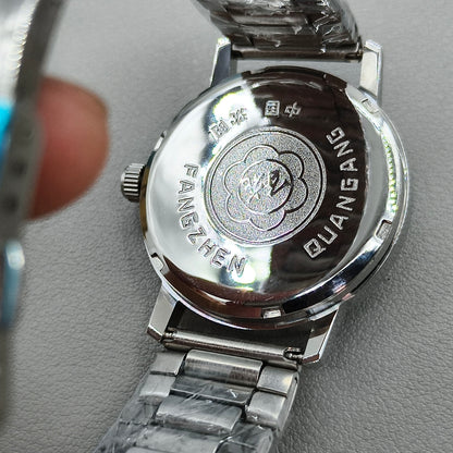 37mm China Baihua Manual Mechanical Watch 19 Jews Silver Band Shock-Resistant