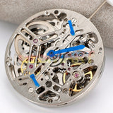 Asian HZ7590A Silver Hollow Bare Balance Wheel Automatic Mechanical Movement