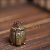 Solid Copper Cute Mouse Trinket Censer Hand Carved Bronze Model Figurines