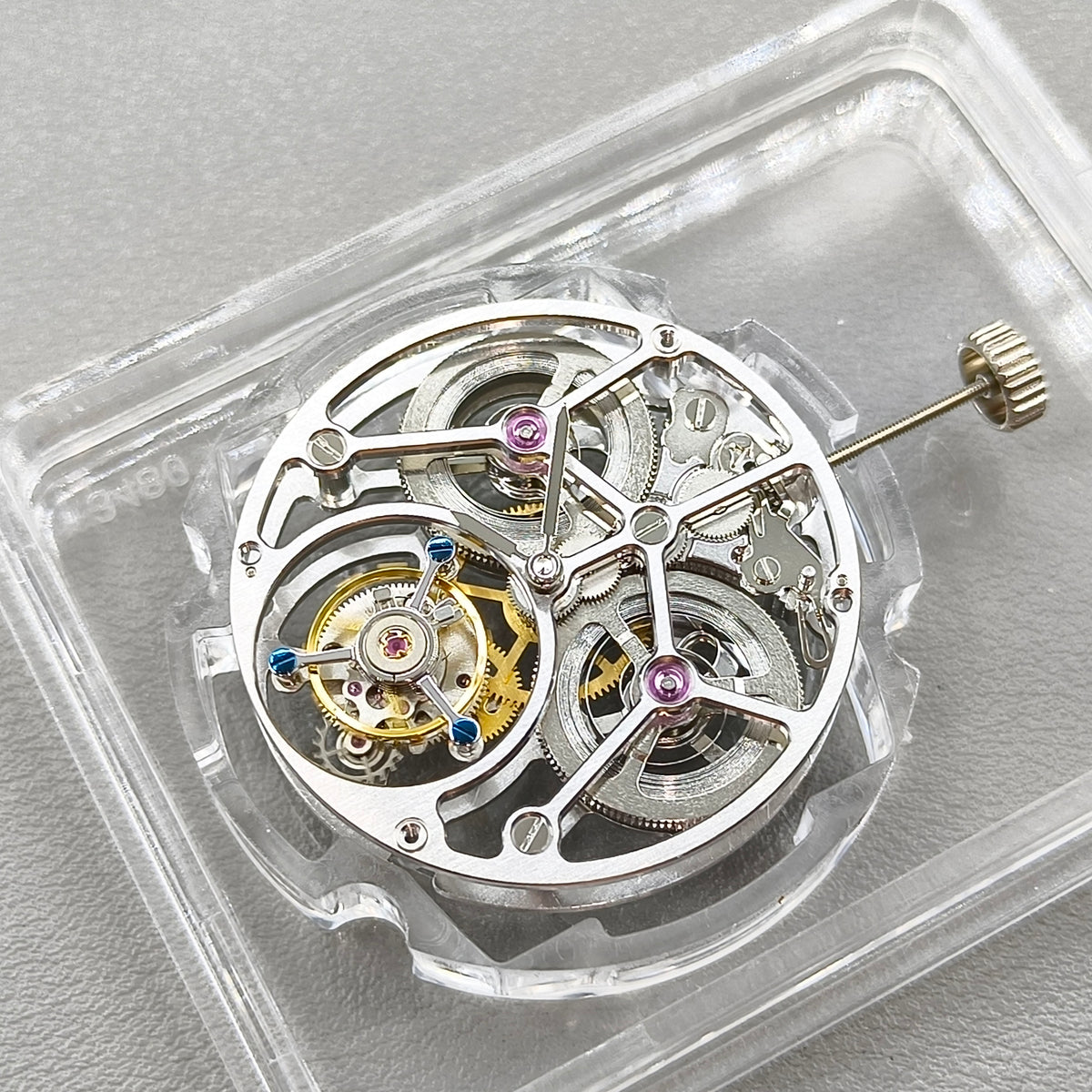 Hangzhou 36K0E Silver Hollow Manual Tourbillon Mechanical Movement 2 Hands