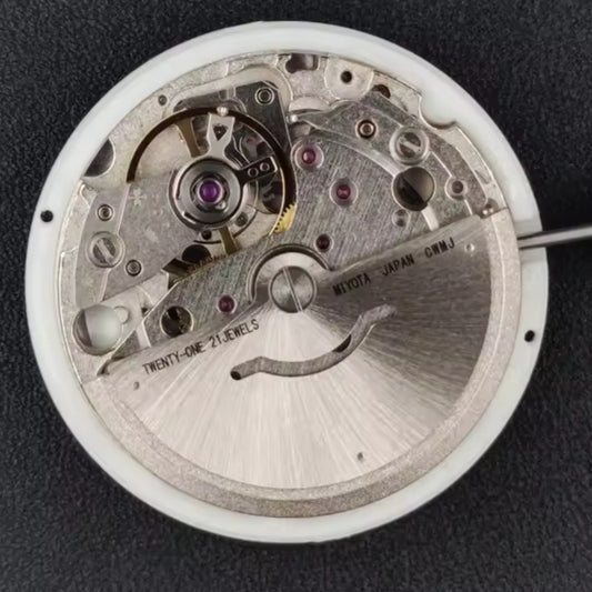 Miyota 8285 automatic mechanical watch movement with Arabic date and week disc, 21 jewels self-winding mechanism