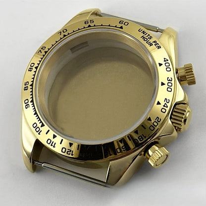 Daytona 40mm Mens Watch Steel Case for Daytona VK63 VK64 Case Fits 20mm Strap