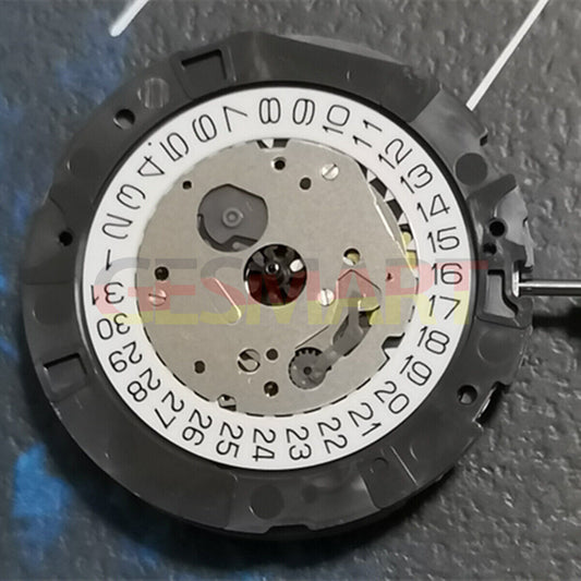 Japan-made Miyota OS20 quartz watch movement with date display at 4:30, precision timing for watchmakers.